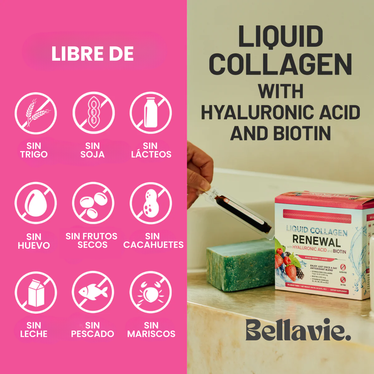 Colágeno Líquido Hidrolizado con Biotina