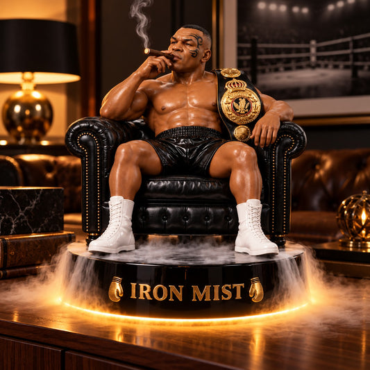 Iron Mist Diffuser glowing in a dark lounge
